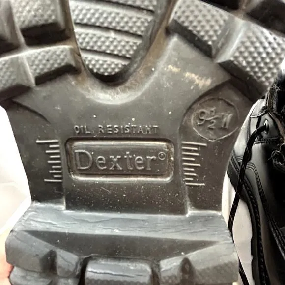 Dexter Work Boots Size 9.5W Black Steel Toe lace up Ankle