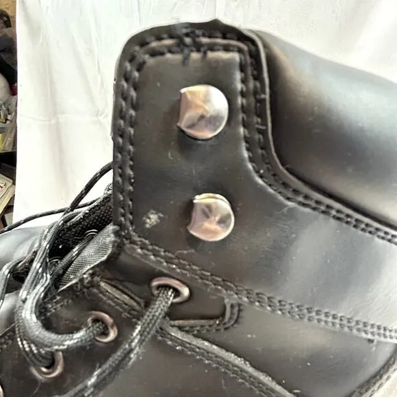 Dexter Work Boots Size 9.5W Black Steel Toe lace up Ankle