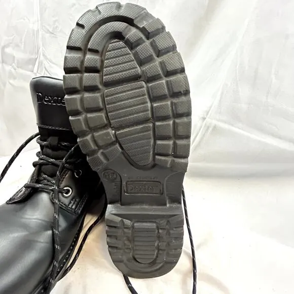Dexter Work Boots Size 9.5W Black Steel Toe lace up Ankle
