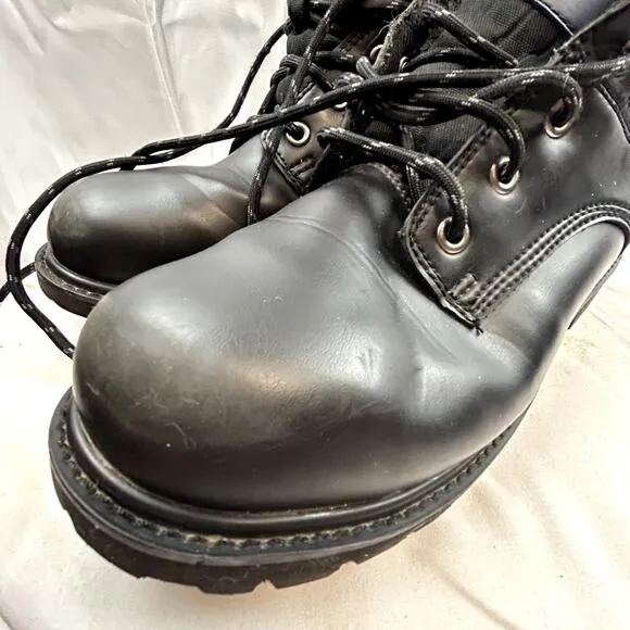 Dexter Work Boots Size 9.5W Black Steel Toe lace up Ankle