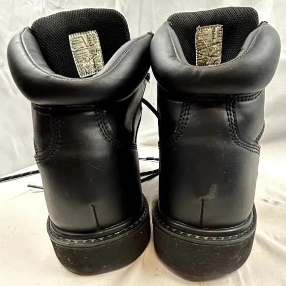 Dexter Work Boots Size 9.5W Black Steel Toe lace up Ankle