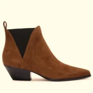 DIANE VON FURSTENBERG NADIE SUEDE TOBACCO CHELSEA BOOTS SZ 8.5 also fits Sz 9