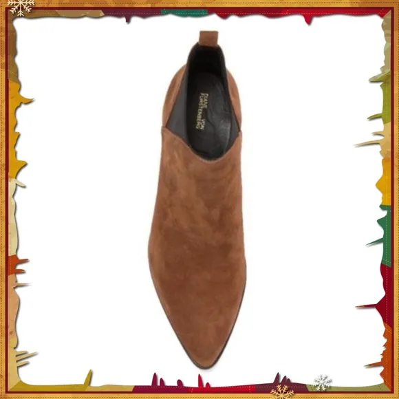 DIANE VON FURSTENBERG NADIE SUEDE TOBACCO CHELSEA BOOTS SZ 8.5 also fits Sz 9