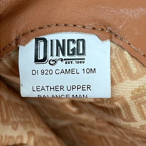 Dingo Out West Boots Camel Brown Suede Cowboy Western Sz 10