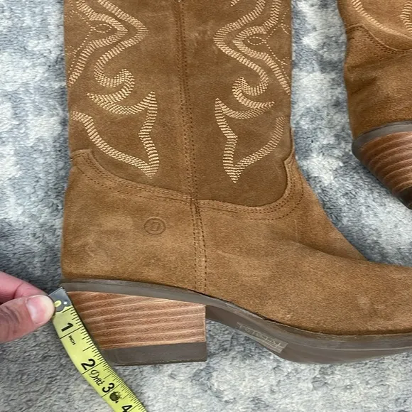 Dingo Out West Boots Camel Brown Suede Cowboy Western Sz 10