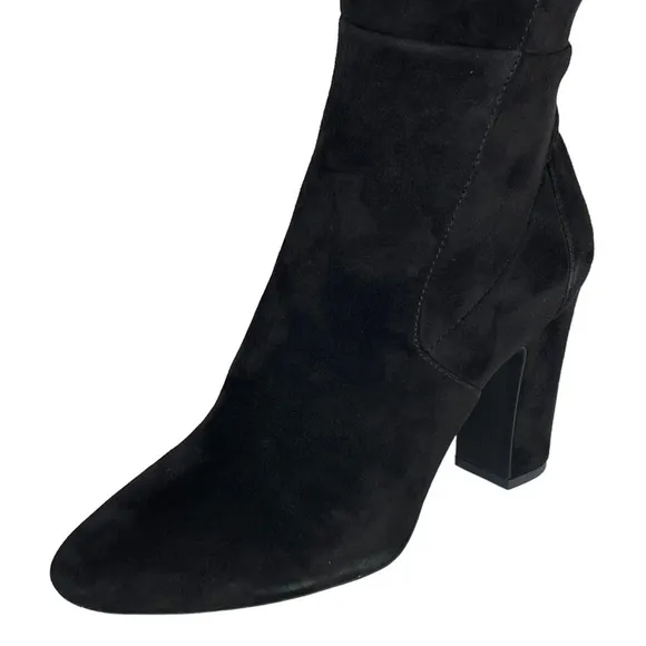 DKNY Sloane Black Suede Leather OTK Womens Boots Size 9.5M