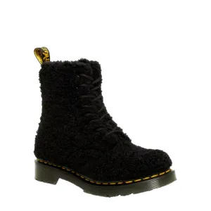 Doc Dr. Martens Women's Faux Fur Shearling Boots Black Size 10 Pascal New WO Box