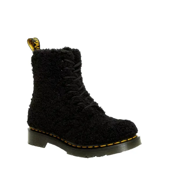 Doc Dr. Martens Women's Faux Fur Shearling Boots Black Size 10 Pascal New WO Box