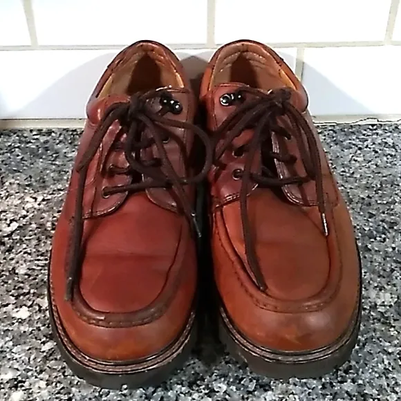 Dockers Waterproof Brown Leather Men's Lace Up Oxford Shoes. Sz 10W