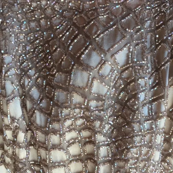 Dolce Jovani Gown in Gold Tuille/Beaded Bodice