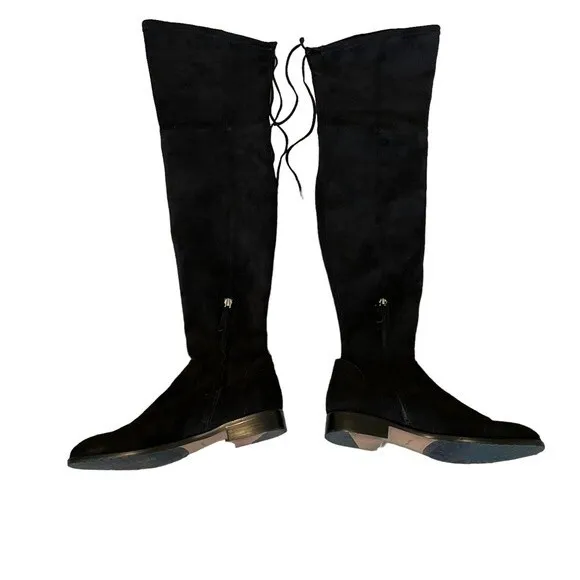 Dolce Vita Ansley Black Faux Suede Over the Knee Boots Size 8.5
