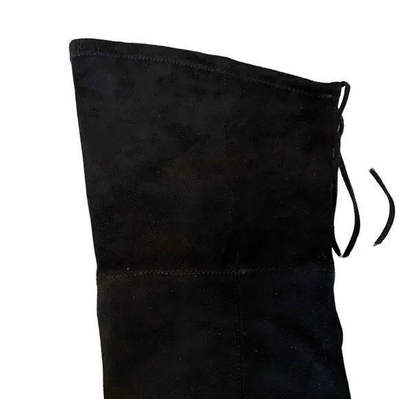 Dolce Vita Ansley Black Faux Suede Over the Knee Boots Size 8.5