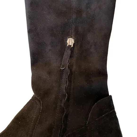 Dolce Vita Ansley Black Faux Suede Over the Knee Boots Size 8.5