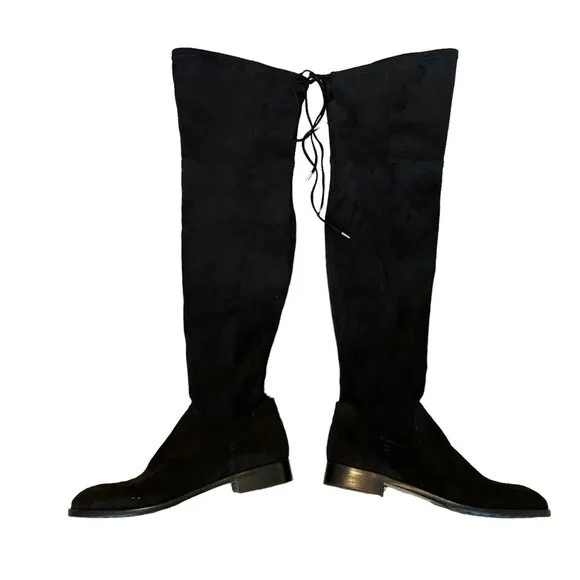 Dolce Vita Ansley Black Faux Suede Over the Knee Boots Size 8.5