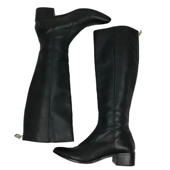 Dolce Vita Knee High Back Zip Leather Boots