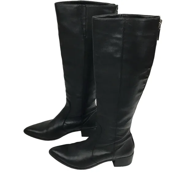 Dolce Vita Knee High Back Zip Leather Boots