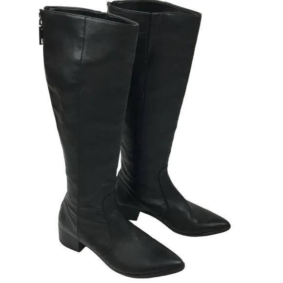 Dolce Vita Knee High Back Zip Leather Boots