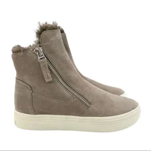 Dolce Vita Tulli Faux Fur Lined Taupe Suede Sneaker Boots Size 8.5