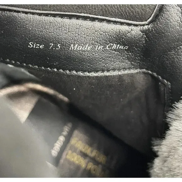 Dolce Vita Women's Wedge Boots Gray Gibbs Faux Fur Size 7.5 Lace up