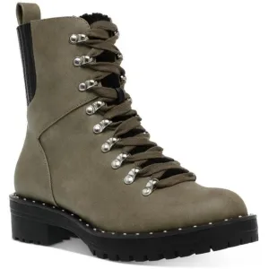 Dolce Vita Women'ss Oderra Faux Fur Ankle Combat &amp; Lace Up Boots Olive Green