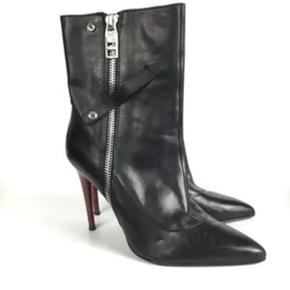 Donald J. Pliner DMSX Mid-Calf  Black Genuine Leather Boots 6.5M