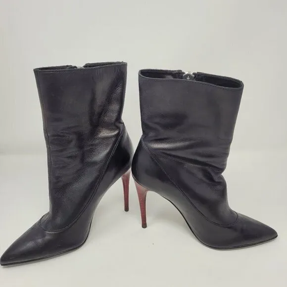 Donald J. Pliner DMSX Mid-Calf  Black Genuine Leather Boots 6.5M