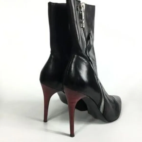Donald J. Pliner DMSX Mid-Calf  Black Genuine Leather Boots 6.5M