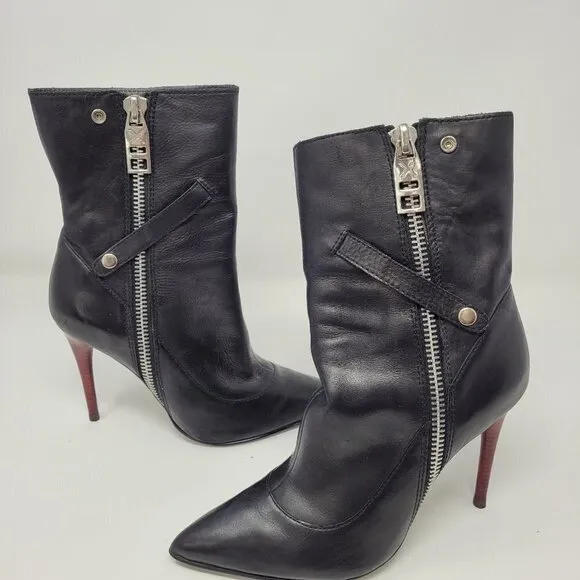 Donald J. Pliner DMSX Mid-Calf  Black Genuine Leather Boots 6.5M
