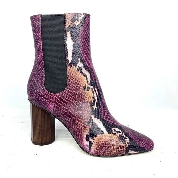 Donald Pliner Laila Boots - Plum Painted Snake