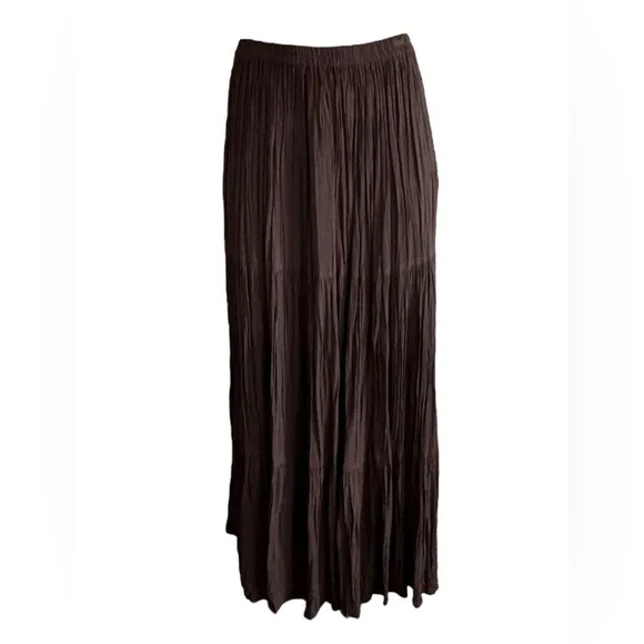 Double D Ranch Long Brown Pueblo Western Boot Skirt SZ S