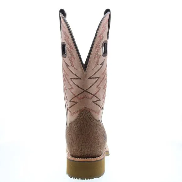 Double H Mens Clawson Wide Square Toe 12&quot; Brown Boots (NWT)