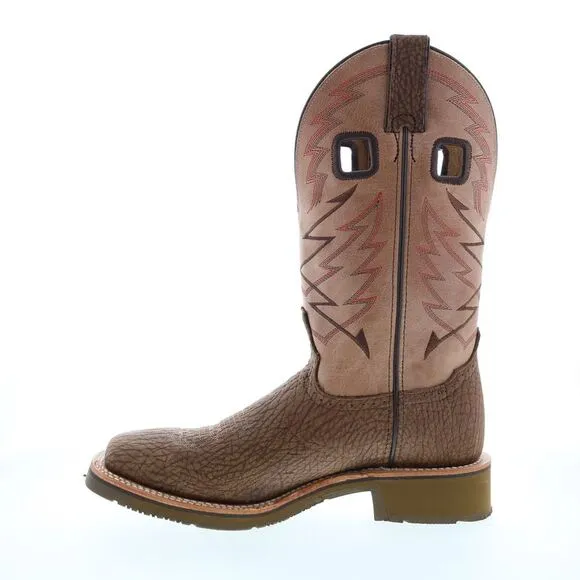 Double H Mens Clawson Wide Square Toe 12&quot; Brown Boots (NWT)