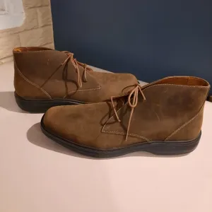 Dr. Comfort Boots Mens 13 Brown Leather Chukka Ruk Support Dress
