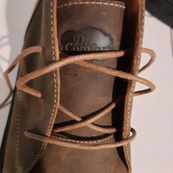 Dr. Comfort Boots Mens 13 Brown Leather Chukka Ruk Support Dress