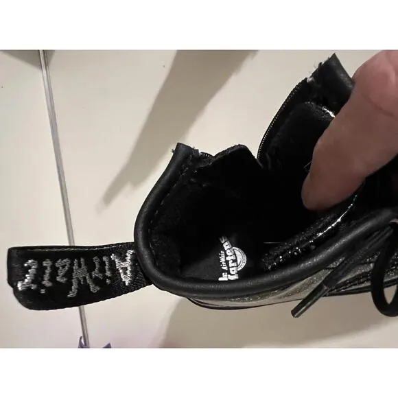 Dr. Martens 1460 Black Glitter Combat Boots - Kid’s Size 8 US