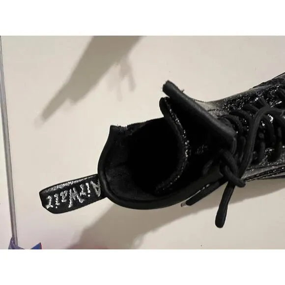 Dr. Martens 1460 Black Glitter Combat Boots - Kid’s Size 8 US