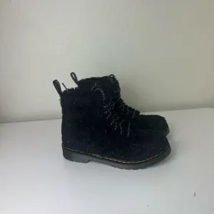 Dr Martens 1460 Pascal J Black Tinsel Fur Boots size4 new