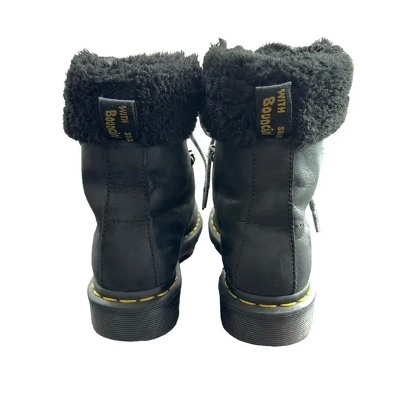 DR. MARTENS | 1460 Serena Faux Fur Collar Combat Boots