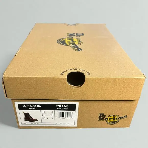 Dr. Martens 1460 Serena Faux Fur Lined Combat Boots in Abruzzo Waterproof