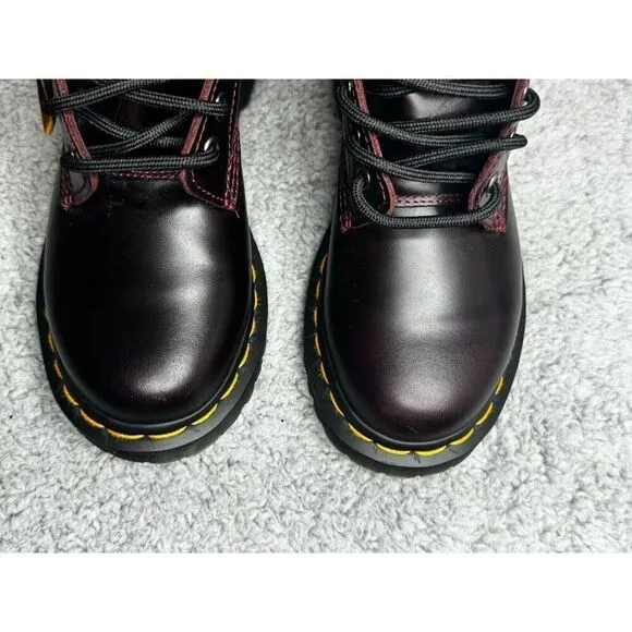 Dr Martens 1460 Serena Oxblood Atlas Boots Women's US Size 5 Faux Fur Lining