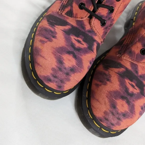 Dr. Martens Coral   Plum Pascal Tie Dye Combat Boots