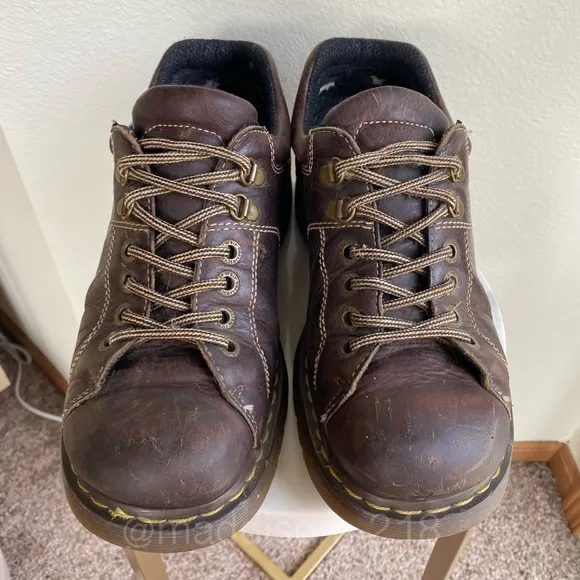 Dr. Martens Dark Brown Leather Vintage Chunky Sole Shoes size 10 men’s