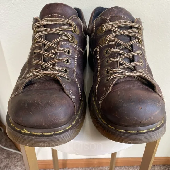 Dr. Martens Dark Brown Leather Vintage Chunky Sole Shoes size 10 men’s