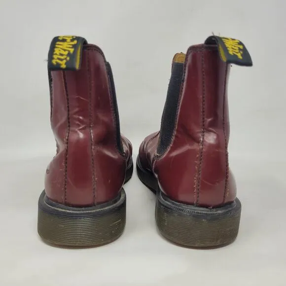 Dr. Martens Doc Boots Men 10 Red Leather Chelsea Punk Grunge 90s Distressed 2976