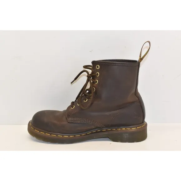 Dr. Martens Men's 1460 Crazy Horse Brown Leather Boots Size 8 Hiking Outdoors