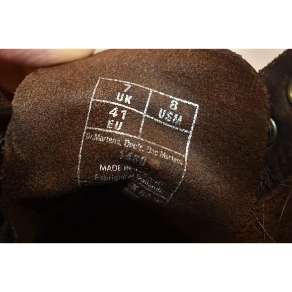 Dr. Martens Men's 1460 Crazy Horse Brown Leather Boots Size 8 Hiking Outdoors