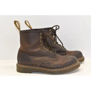 Dr. Martens Men's 1460 Crazy Horse Brown Leather Boots Size 8 Hiking Outdoors