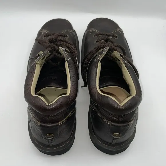 Dr. Martens Mens Sz 11 Brown Pebbled Leather 6 Eye Ankle Boots 11528 Work Oxford