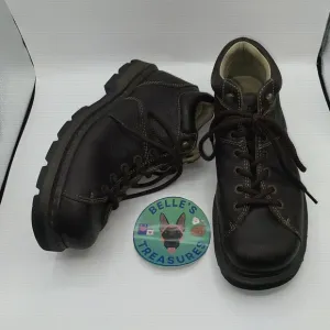 Dr. Martens Mens Sz 11 Brown Pebbled Leather 6 Eye Ankle Boots 11528 Work Oxford