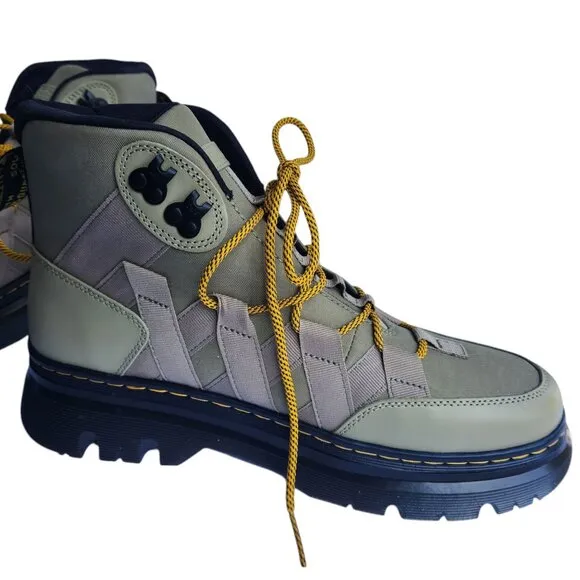 Dr Martens  NWOT M 11  W 12 Boury Boots Olive/Tan Lace-Up Hiking Platform Combat